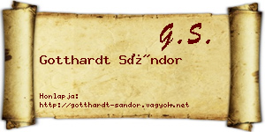 Gotthardt Sándor névjegykártya